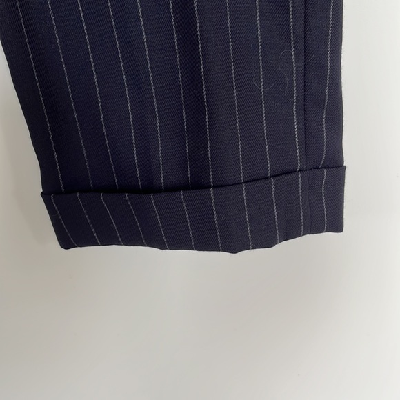 Polo Ralph Lauren Navy Pinstripe Wool Ankle Pants - Picture 4 of 7